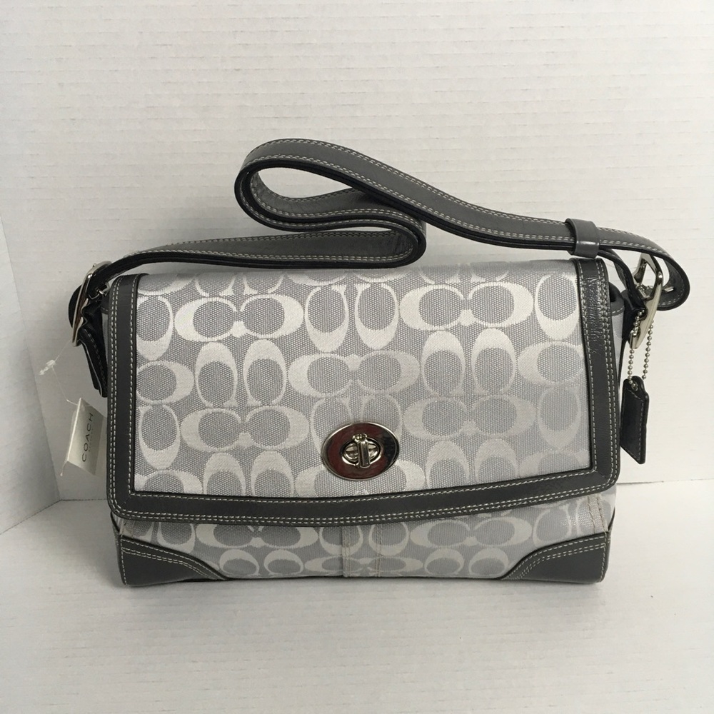 Coach Hampton Signature Flap Purse Handbag